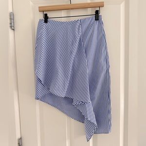 J.O.A Los Angeles asymmetrical pencil skirt striped size S